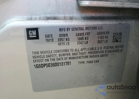 2013 Cadillac Cts Premium Collection из США, поврежденный, VIN 1G6DP5E38D0131781